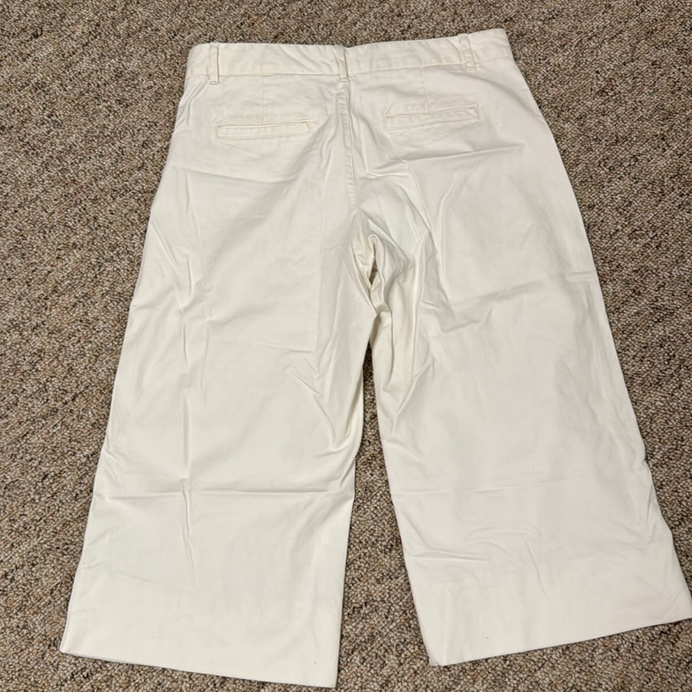 Gap wide leg high-rise white capri jeans - Picture 3 of 5